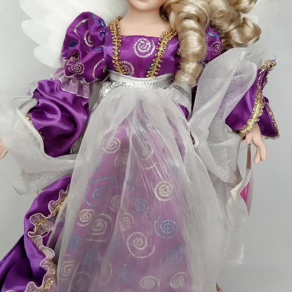 Vintage Christmas Lighted Tree Top Angel & Original Box Queen Of Light 2000s - Picture 8 of 16